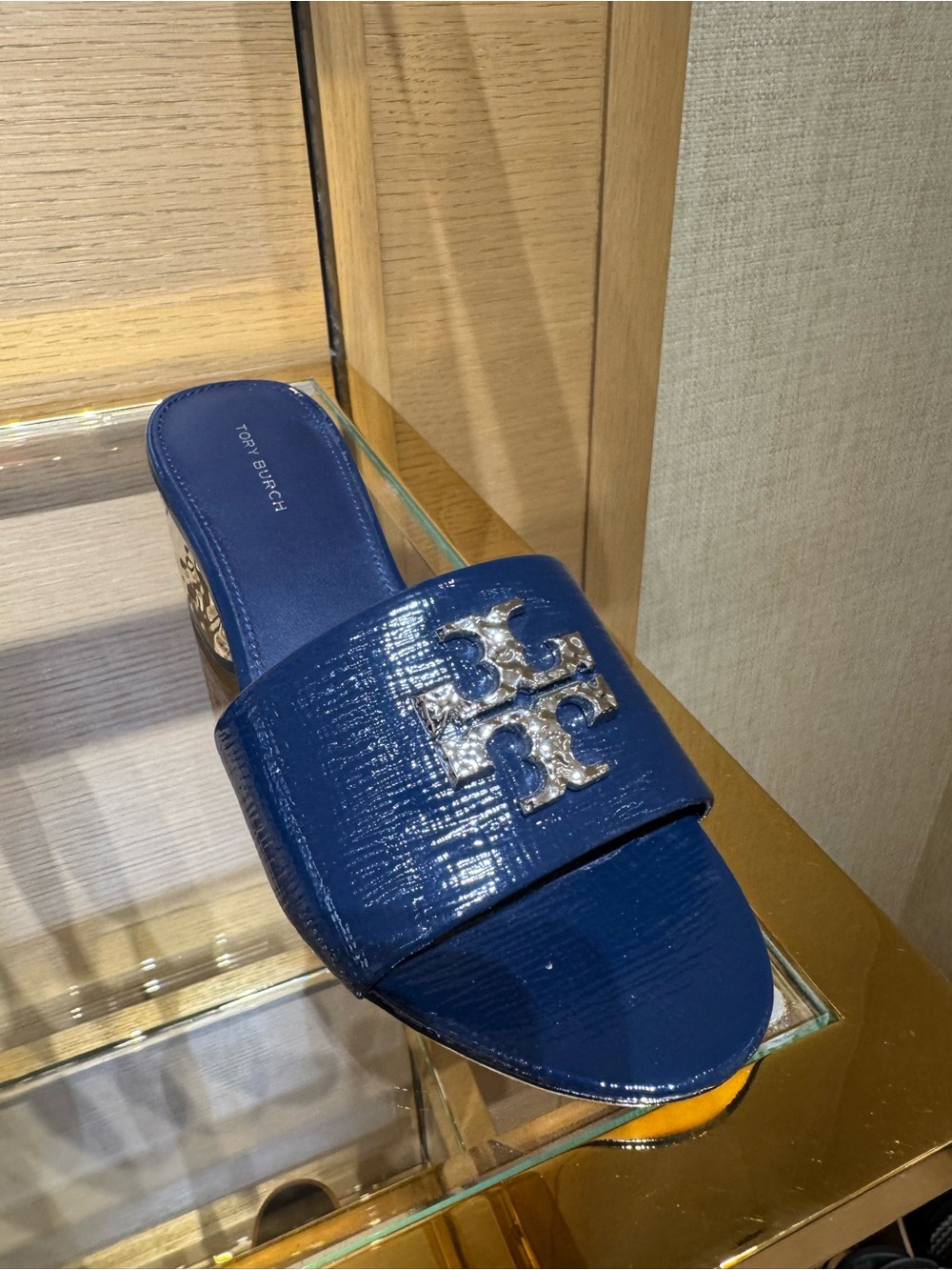 TORY BURCH EVERLY LEATHER BLOCK 45MM SLIP ON SANDAL